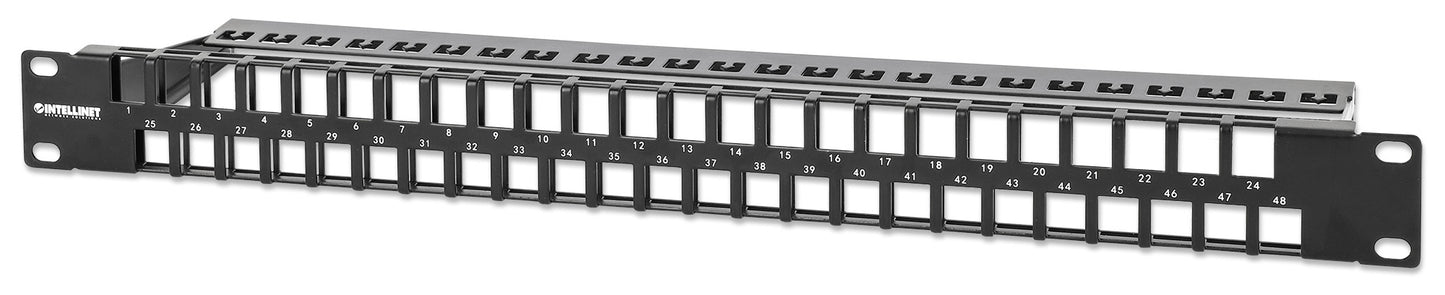 48-Port Unshielded Blank Patch Panel, 1U Image 1