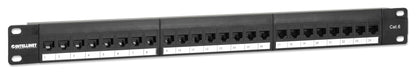 24-Port Unshielded Blank Patch Panel with Pre-Installed Cat6 Keystone Couplers, 1U Image 2