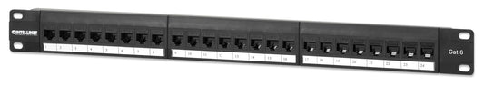 24-Port Unshielded Blank Patch Panel with Pre-Installed Cat6 Keystone Couplers, 1U Image 1