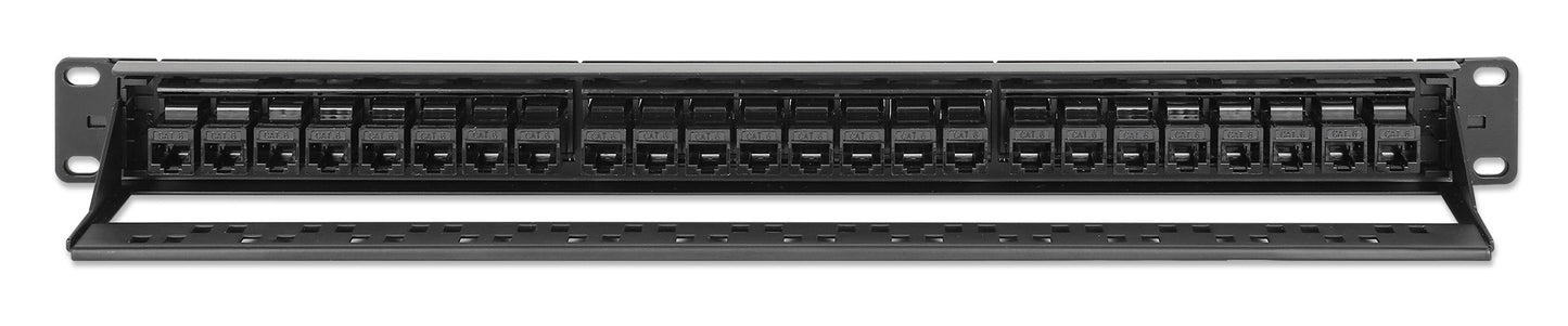 24-Port Unshielded Blank Patch Panel with Pre-Installed Cat6 Keystone Couplers, 1U Image 4