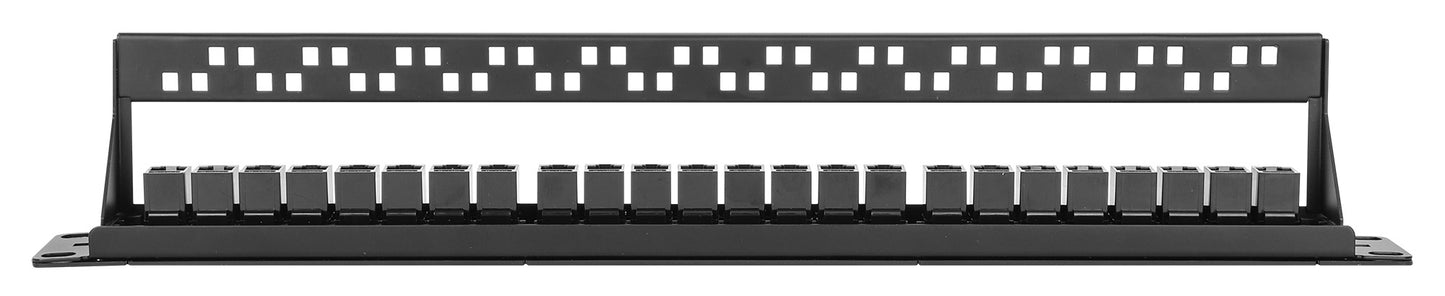 24-Port Unshielded Blank Patch Panel with Pre-Installed Cat6 Keystone Couplers, 1U Image 5
