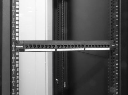 24-Port Unshielded Blank Patch Panel with Pre-Installed Cat6 Keystone Couplers, 1U Image 6