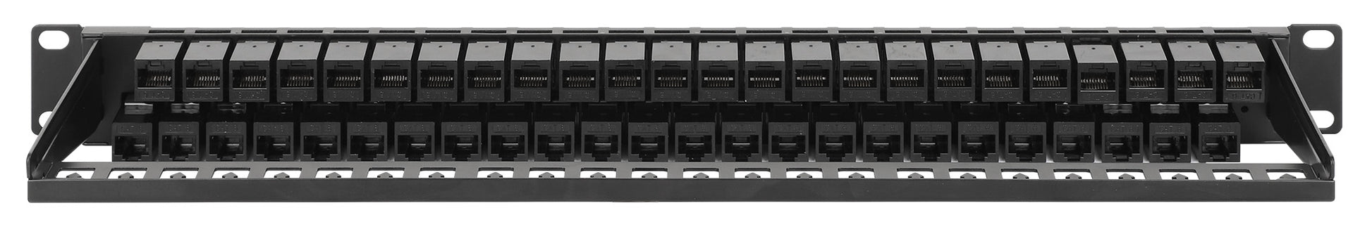 48-Port Unshielded Blank Patch Panel with Pre-Installed Cat6 UTP Keystone Couplers, 1U Image 4