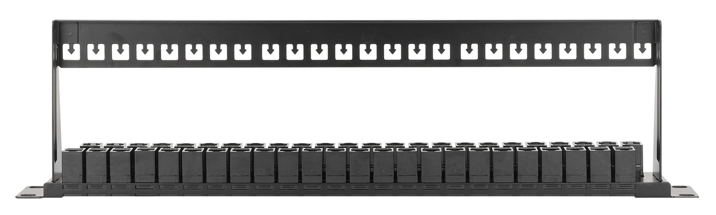 48-Port Unshielded Blank Patch Panel with Pre-Installed Cat6 UTP Keystone Couplers, 1U Image 5