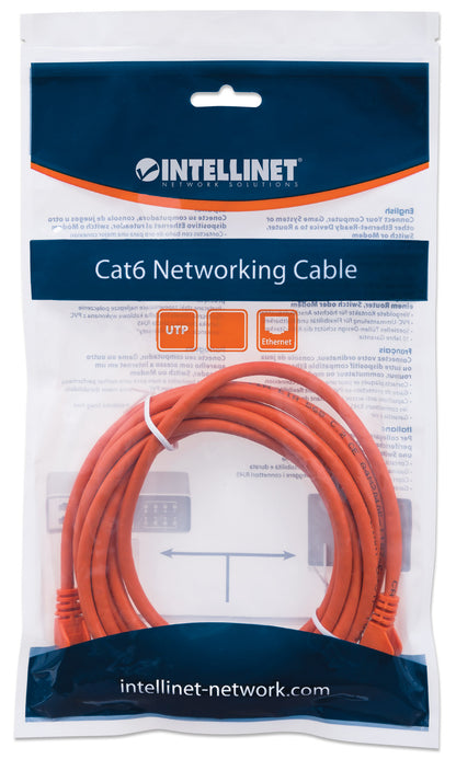 Cat6 U/UTP Network Patch Cable, 10 m (35 ft.), Orange Packaging Image 2