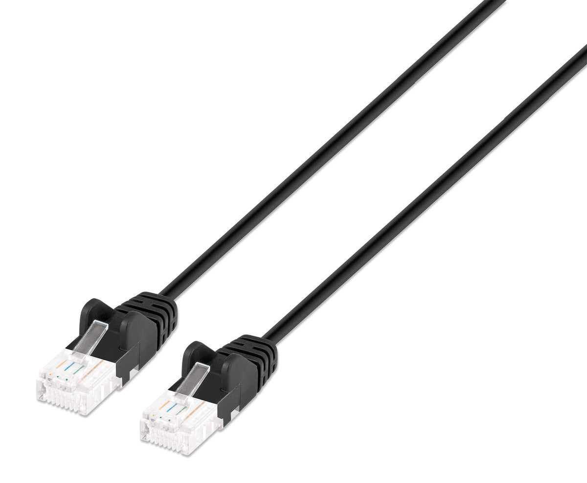 Cat6 U/UTP Slim Network Patch Cable, 3 ft., Black Image 1