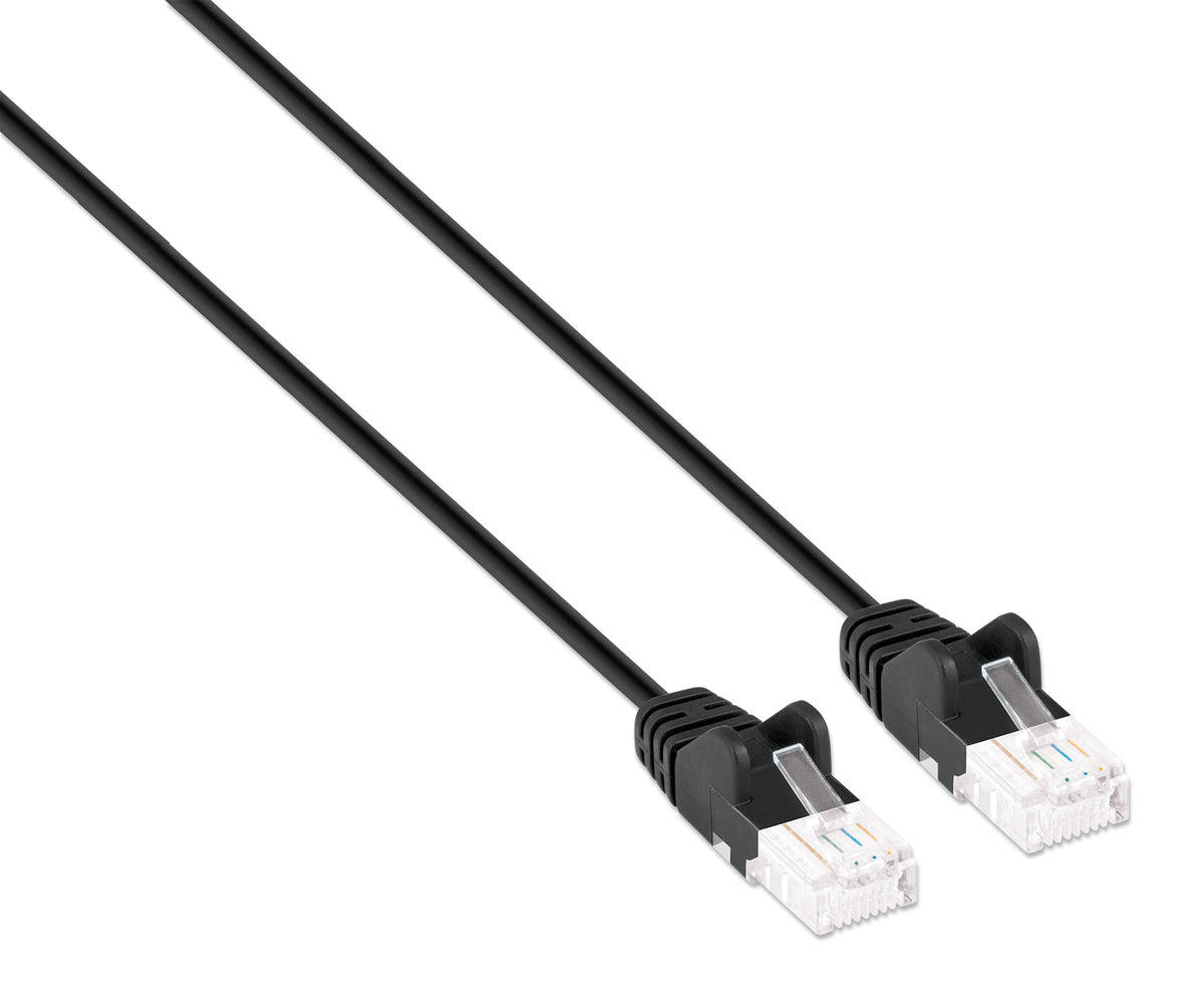 Cat6 U/UTP Slim Network Patch Cable, 10 ft., Black Image 2