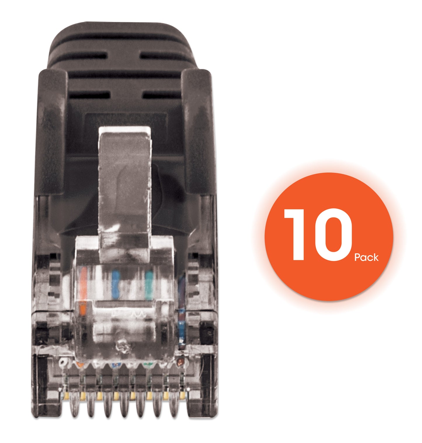 Cat6 U/UTP Slim Network Patch Cable, 3 ft., Black, 10-Pack Image 6