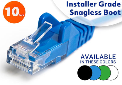 Cat6 U/UTP Slim Network Patch Cable, 10 ft., Black, 10-Pack Image 9