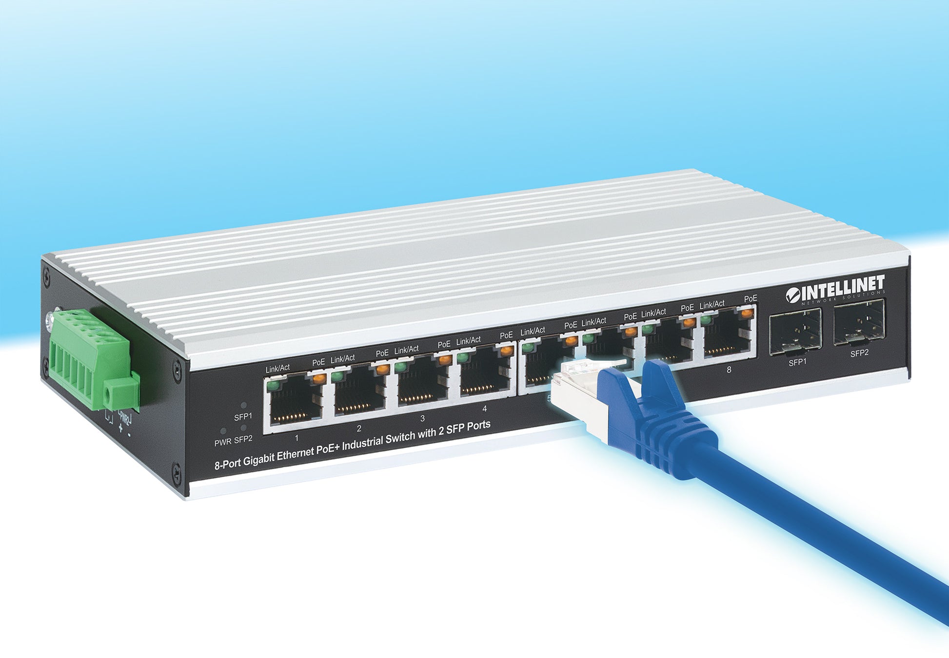 Cat8.1 S/FTP Network Patch Cable, 1 ft., Blue Image 5