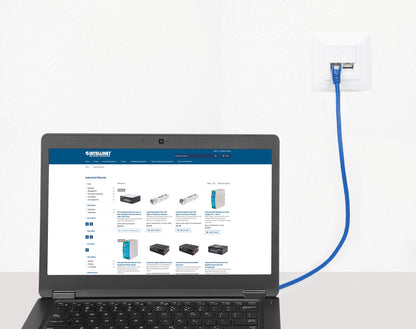 Cat8.1 S/FTP Network Patch Cable, 1 ft., Blue Image 6