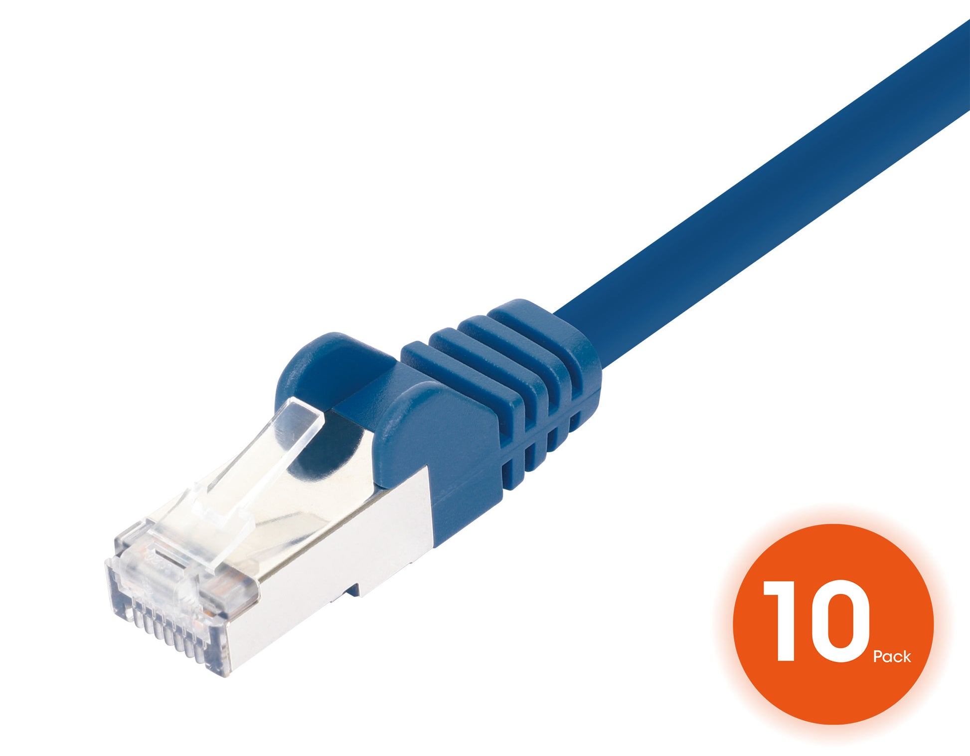 Cat8.1 U/FTP Slim Network Patch Cable, 5 ft., Blue, 10-Pack Image 3