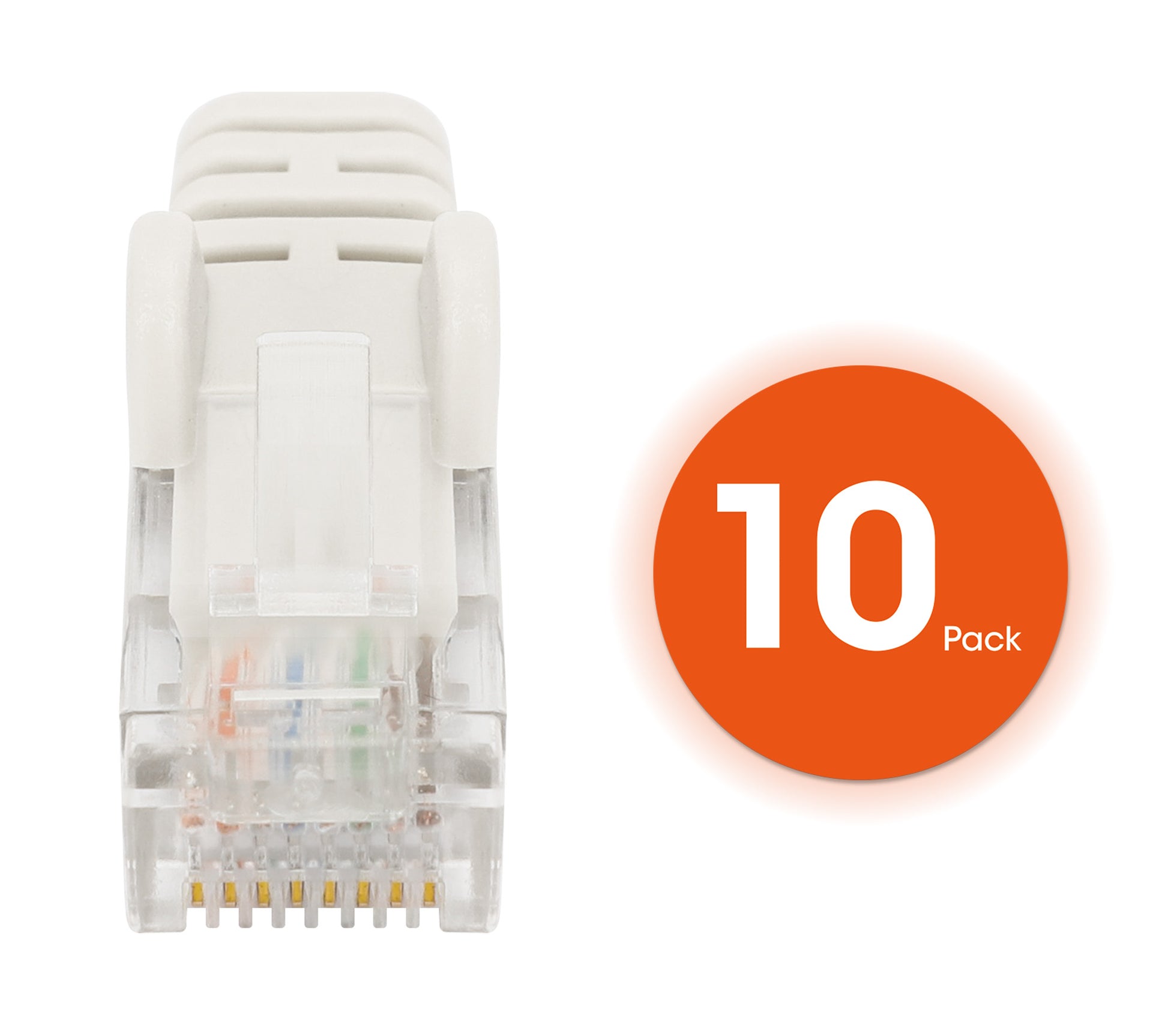 Cat6 U/UTP Slim Network Patch Cable, 3 ft., White, 10-Pack Image 5