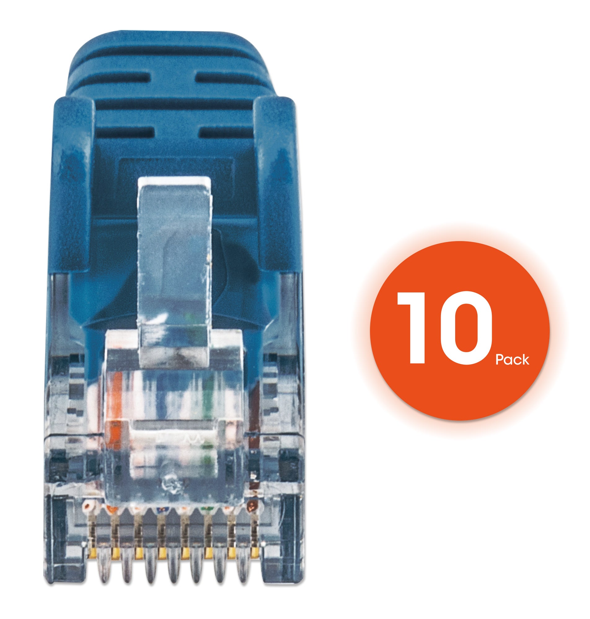 Cat6 U/UTP Slim Network Patch Cable, 1 ft., Blue, 10-Pack Image 5