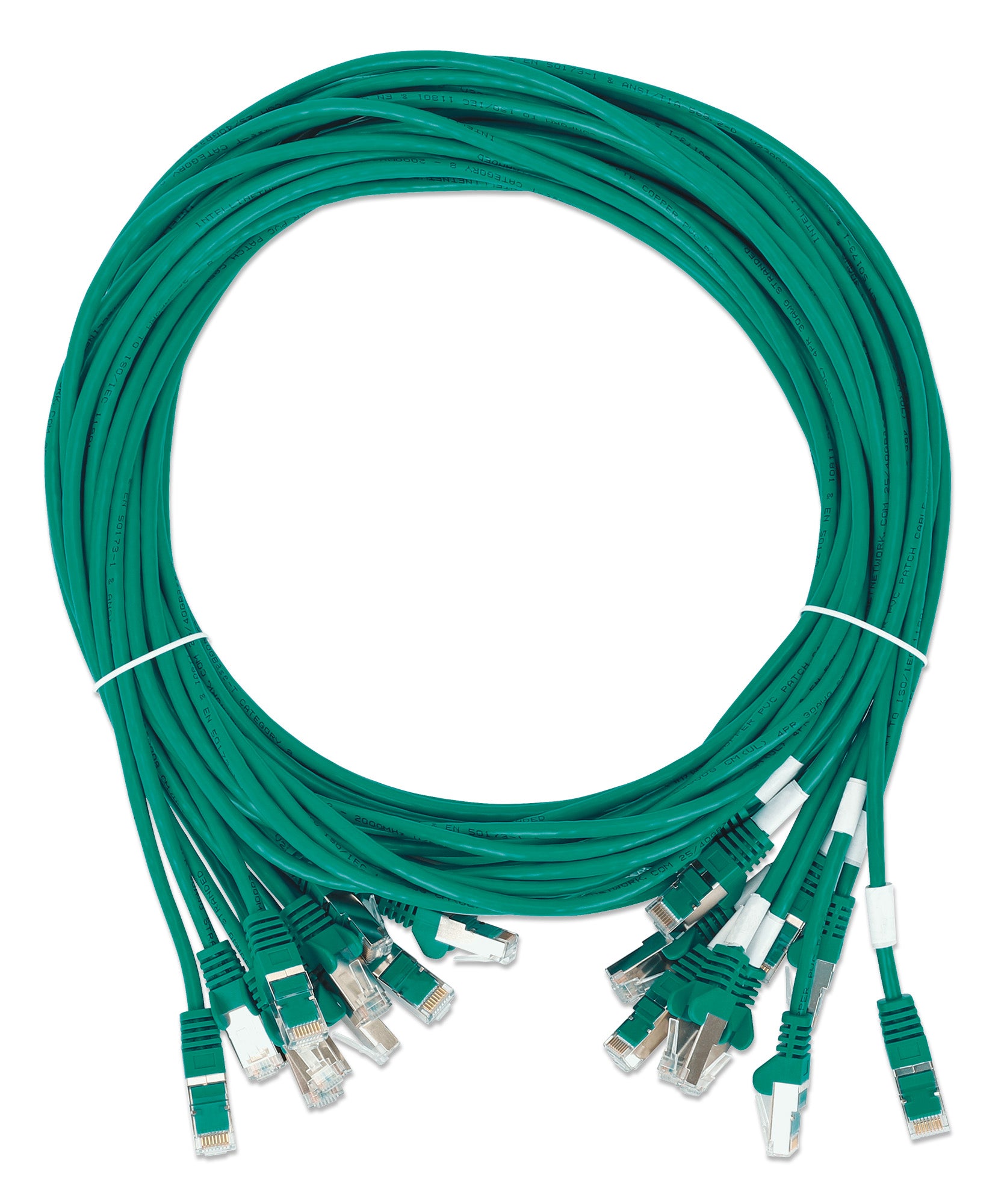 Cat8.1 U/FTP Slim Network Patch Cable, 1.5 ft., Green, 10-Pack Image 7
