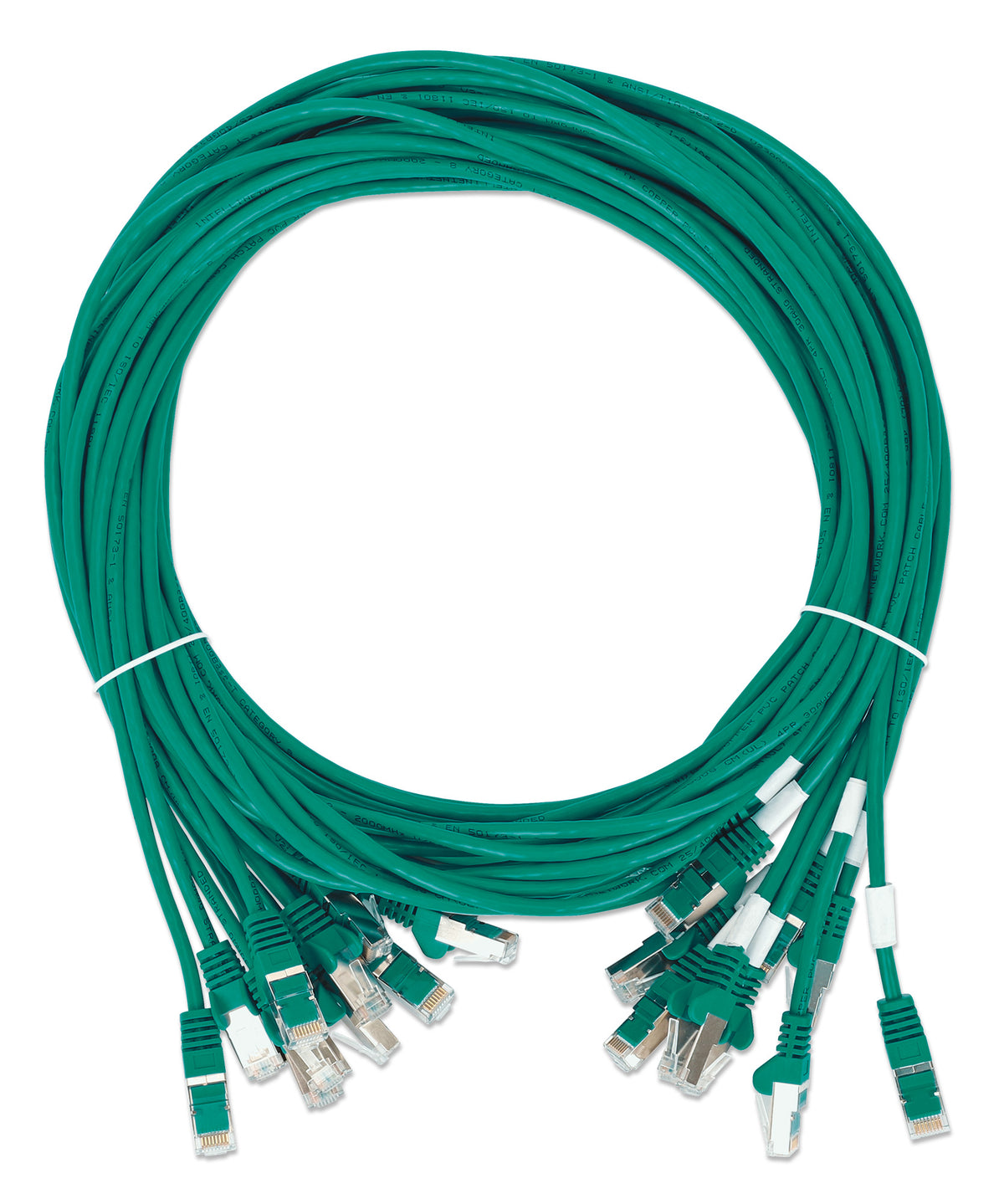 Cat8.1 U/FTP Slim Network Patch Cable, 7 ft., Green, 10-Pack Image 7