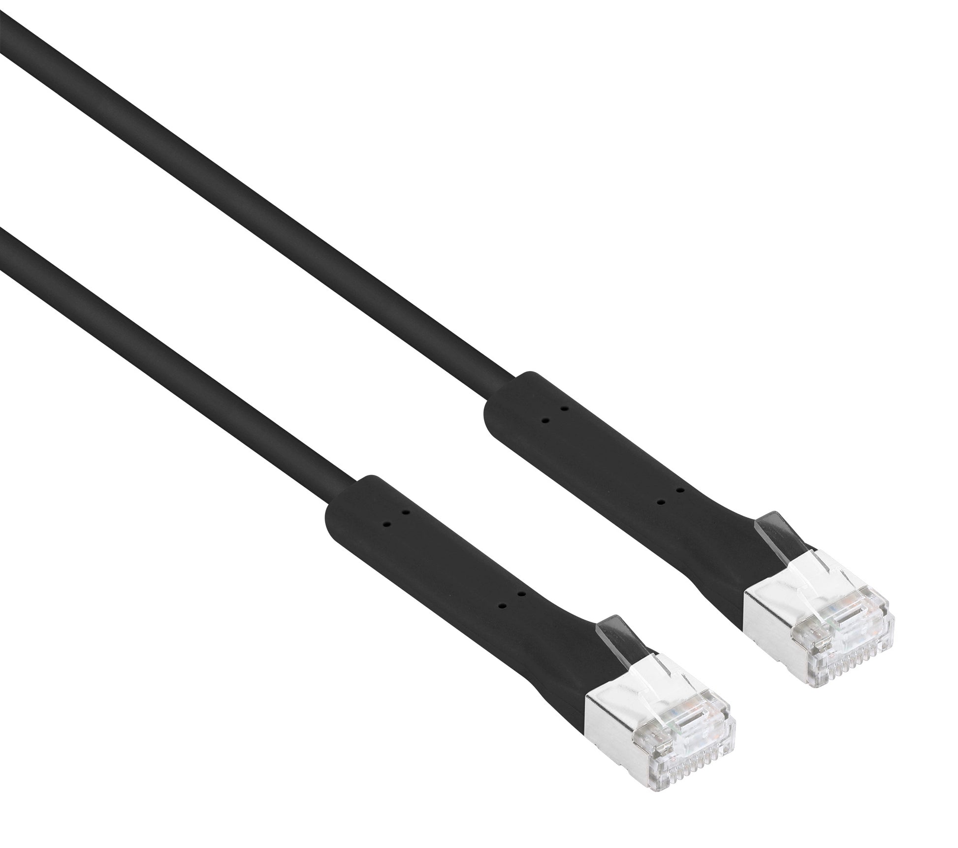 Cat6a F/FTP FlexiBoot Slim Network Patch Cable, 1 m, Black Image 2