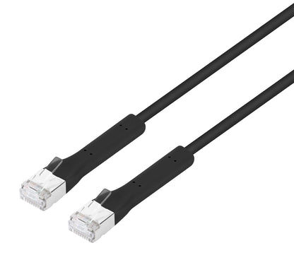 Cat6a F/FTP FlexiBoot Slim Network Patch Cable, 1.5 m, Black Image 1