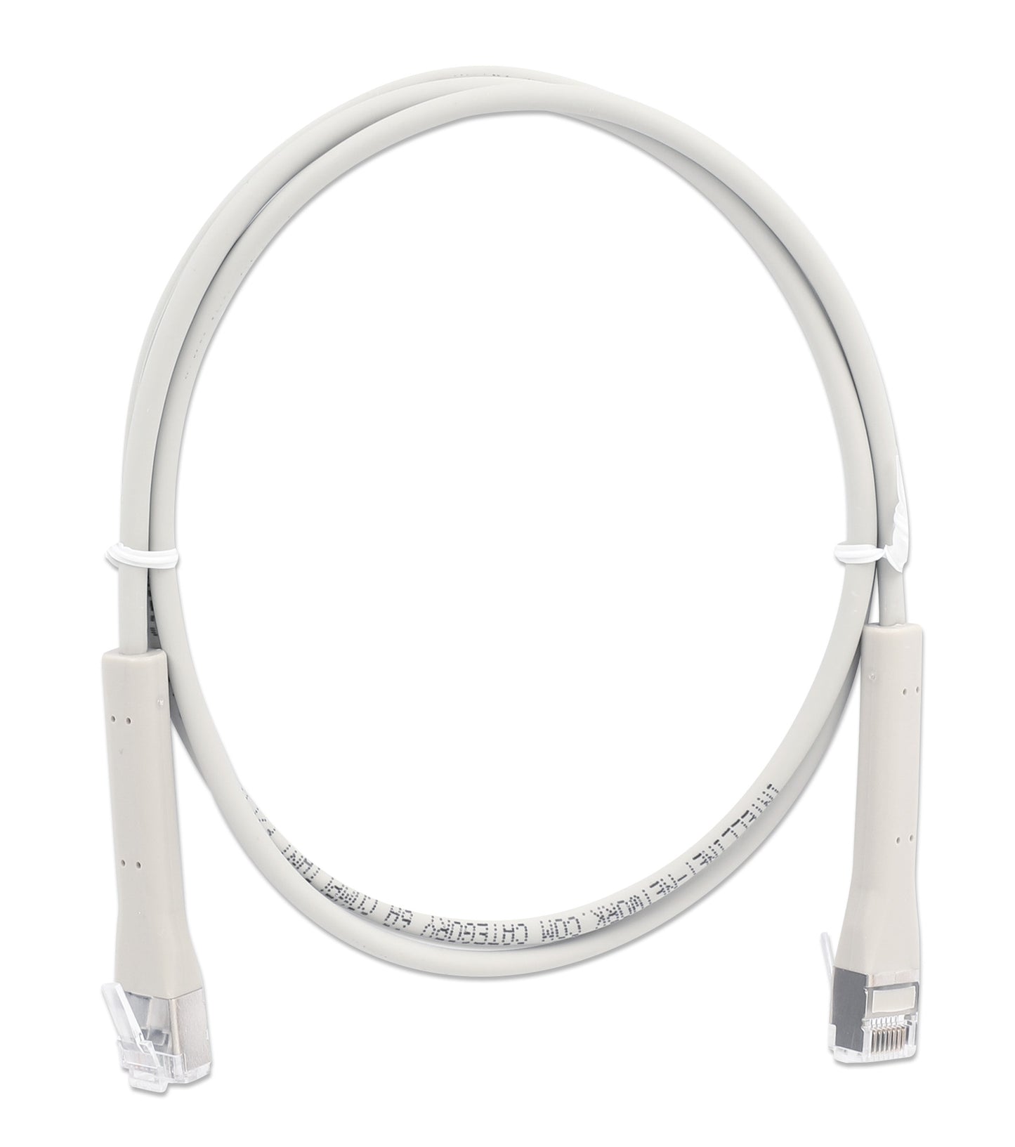 Cat6a F/FTP FlexiBoot Slim Network Patch Cable, 0.5 m, Gray Image 7