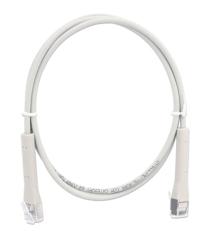 Cat6a F/FTP FlexiBoot Slim Network Patch Cable, 0.5 m, Gray Image 7