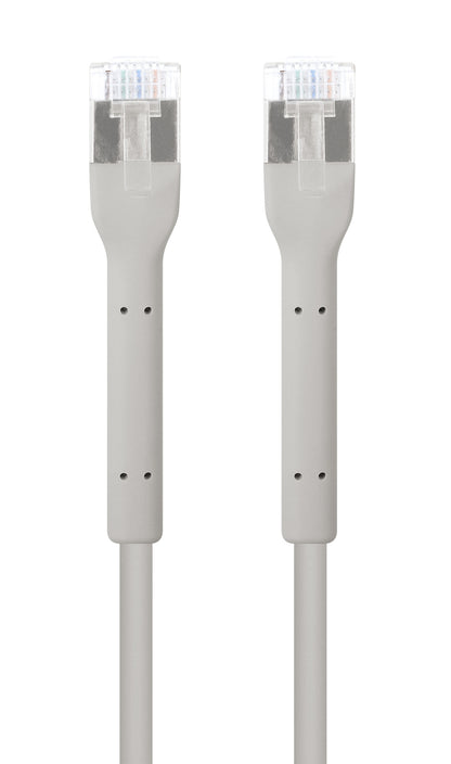 Cat6a F/FTP FlexiBoot Slim Network Patch Cable, 2 m, Gray Image 4