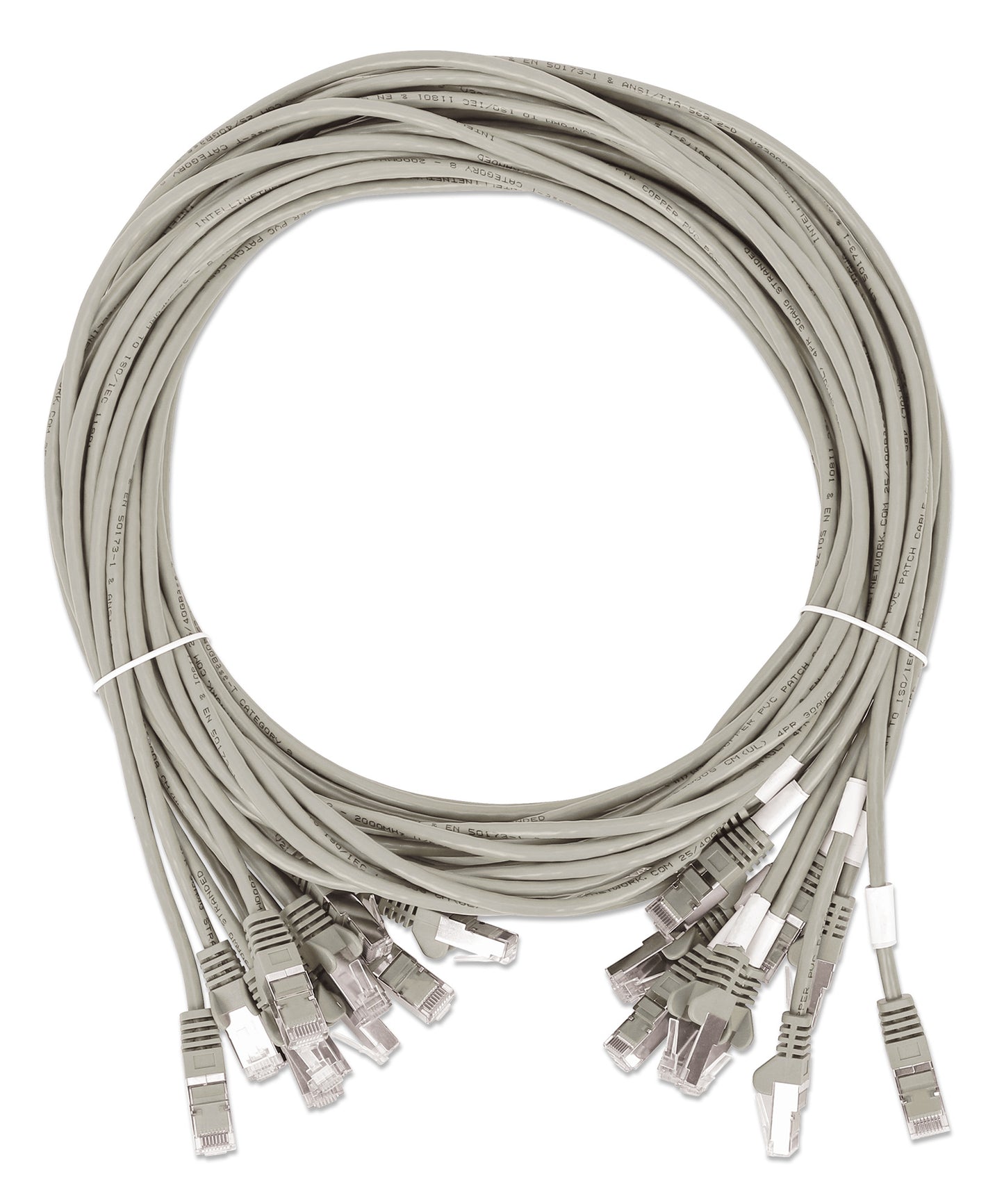 Cat8.1 U/FTP Slim Network Patch Cable, 3 ft., Gray, 10-Pack Image 7