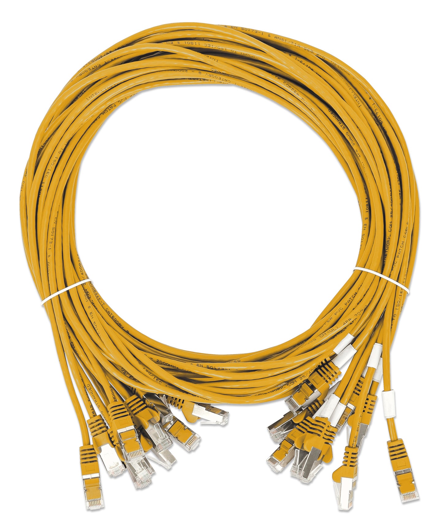 Cat8.1 U/FTP Slim Network Patch Cable, 7 ft., Yellow, 10-Pack Image 7