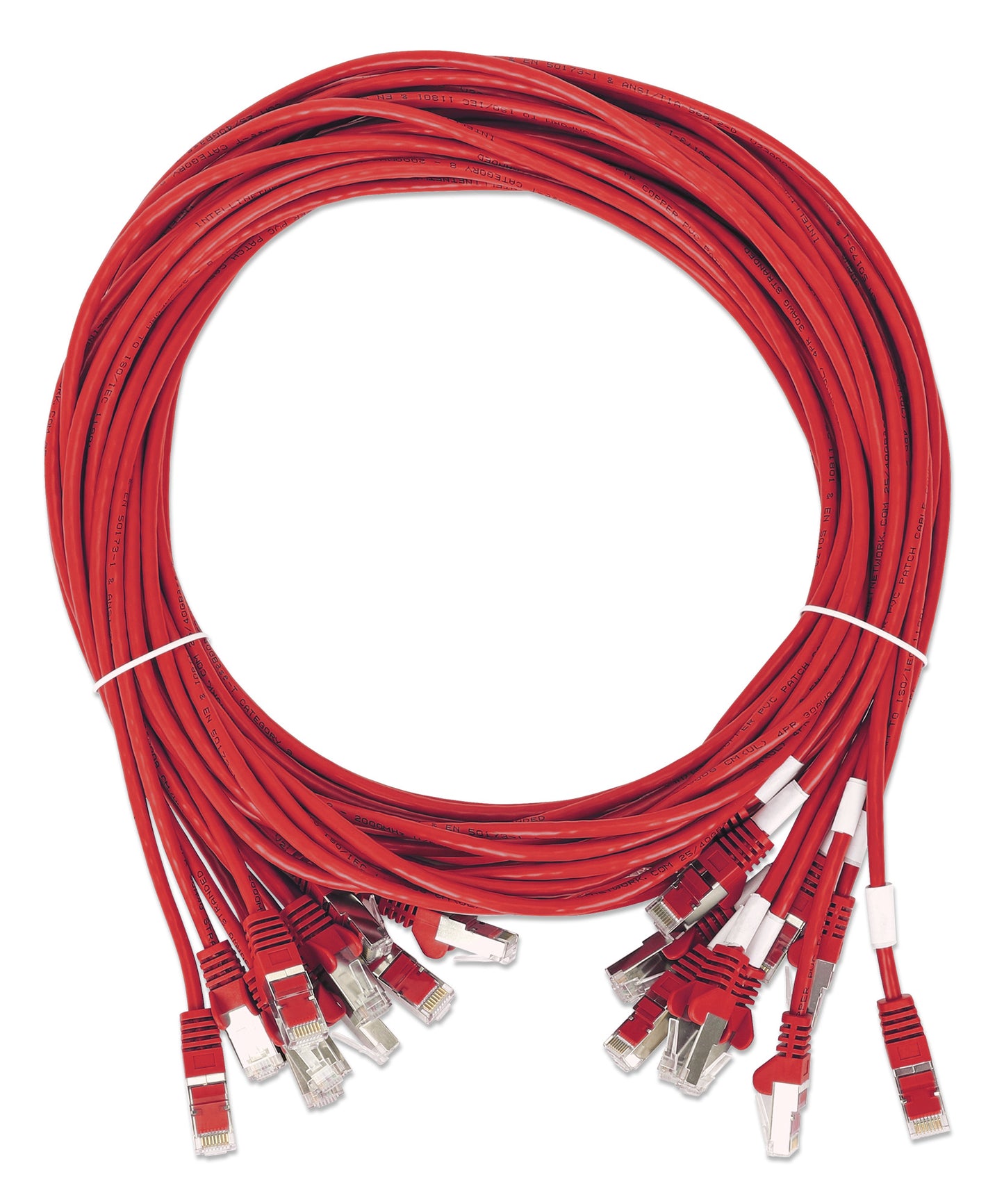 Cat8.1 U/FTP Slim Network Patch Cable, 7 ft., Red, 10-Pack Image 7