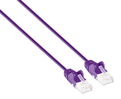 Cat6 U/UTP Slim Network Patch Cable, 0.5 ft., Purple Image 2
