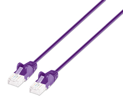 Cat6 U/UTP Slim Network Patch Cable, 0.5 ft., Purple Image 1