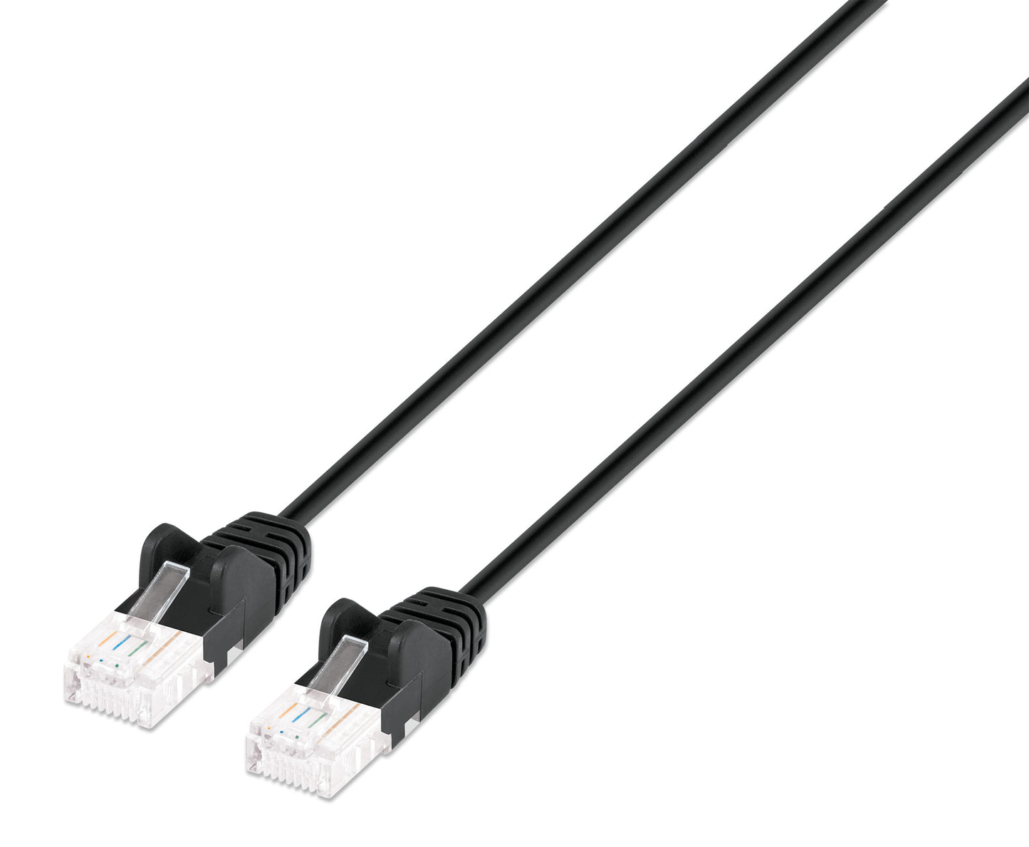 Cat6a U/UTP Slim Network Patch Cable, 0.5 ft., Black Image 1
