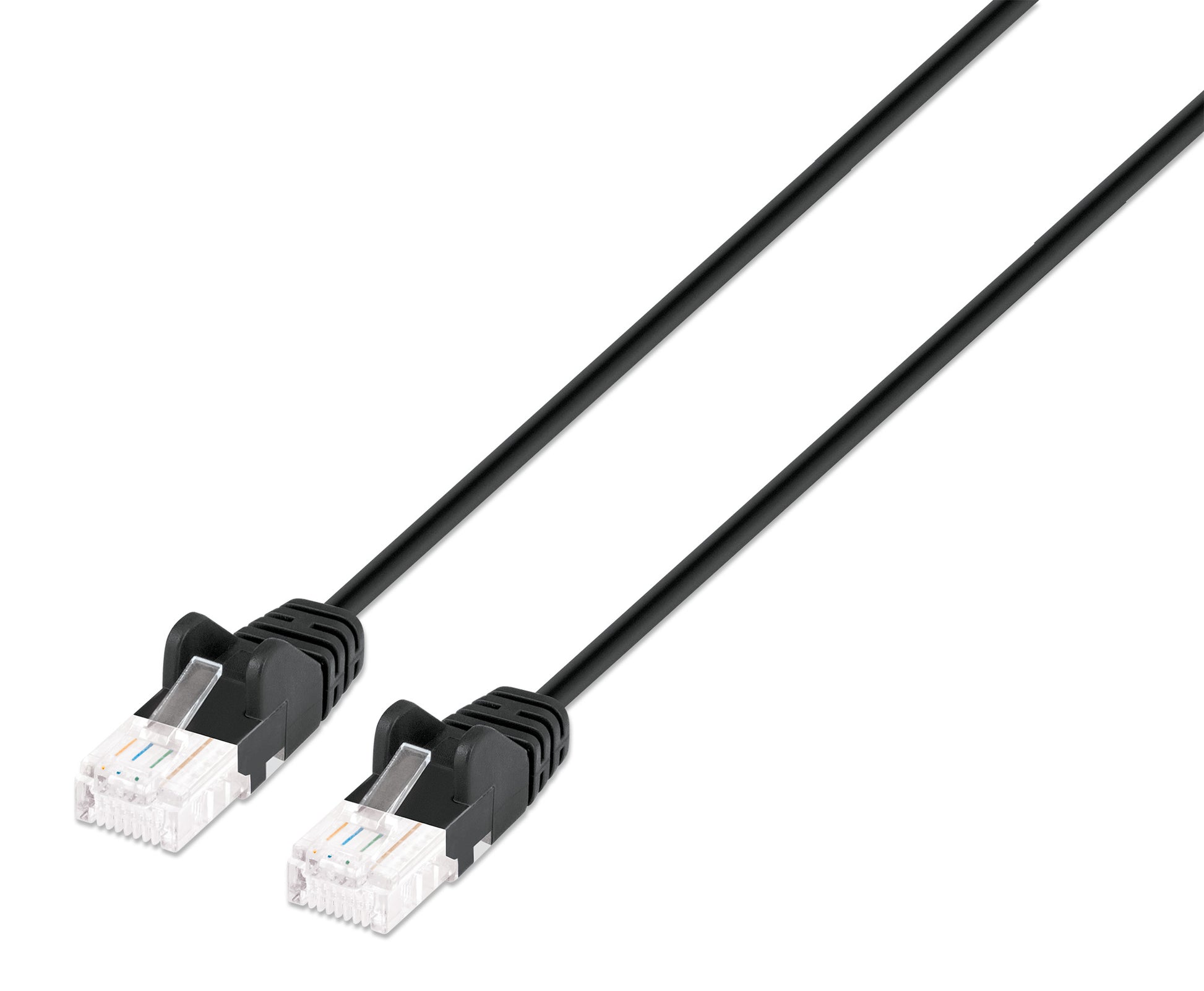 Cat6a U/UTP Slim Network Patch Cable, 0.5 ft., Black Image 1