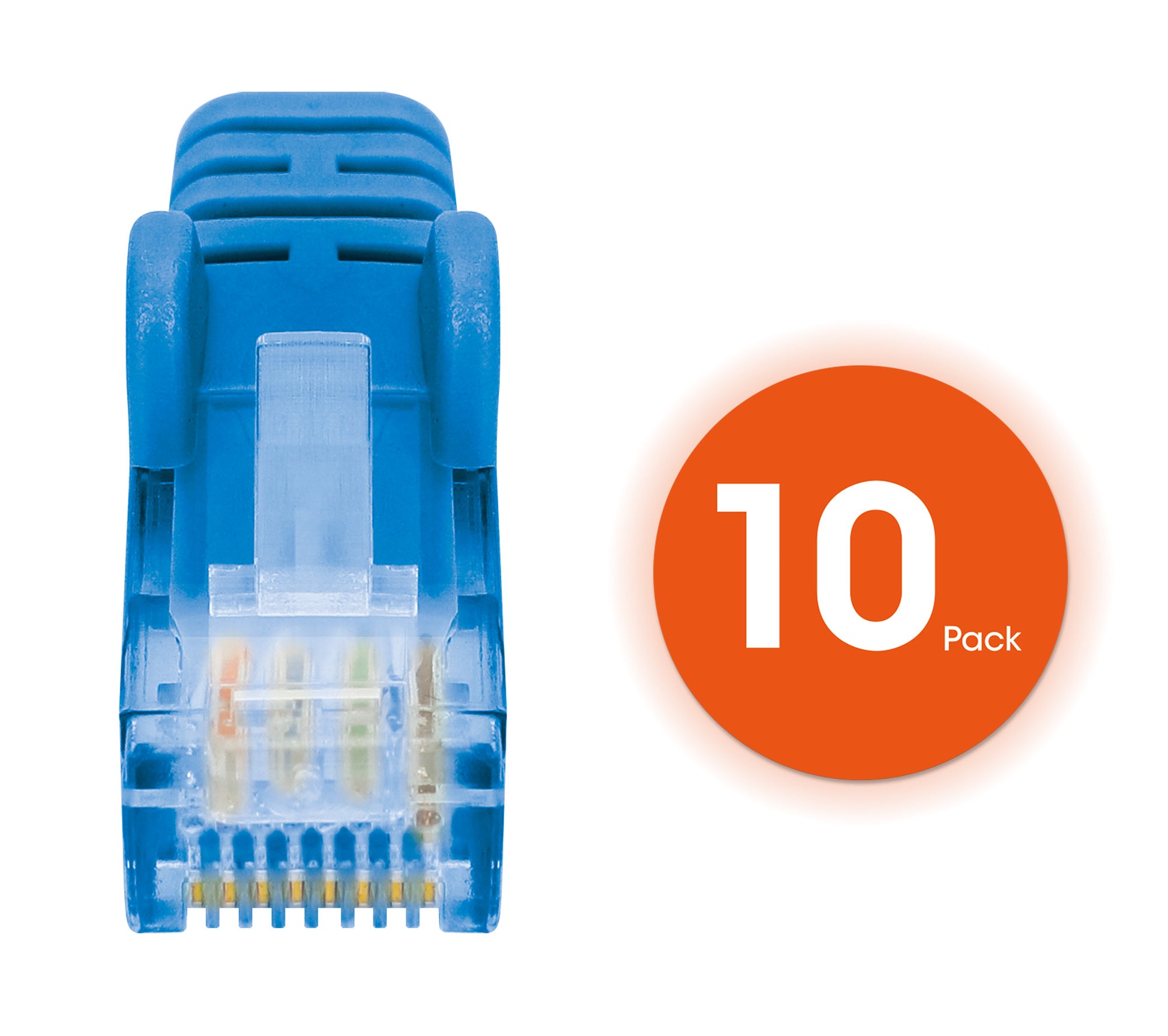 Cat6 U/UTP Premium Network Patch Cable, 0.5 m (1.5 ft.), Blue, 10-Pack Image 5