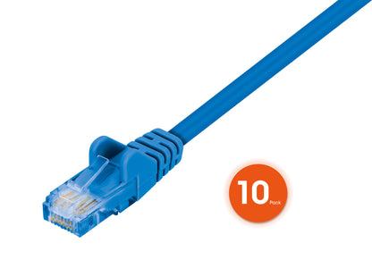 Cat6 U/UTP Premium Network Patch Cable, 2 m (7 ft.), Blue, 10-Pack Image 3