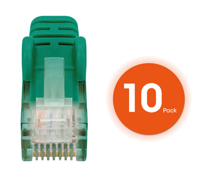 Cat6 U/UTP Premium Network Patch Cable, 0.15 m (0.5 ft.), Green, 10-Pack Image 5