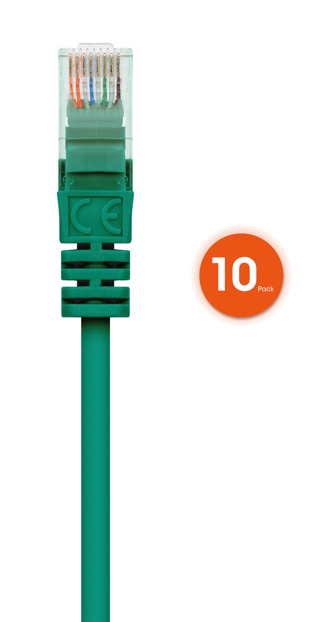 Cat6 U/UTP Premium Network Patch Cable, 0.5 m (1.5 ft.), Green, 10-Pack Image 4