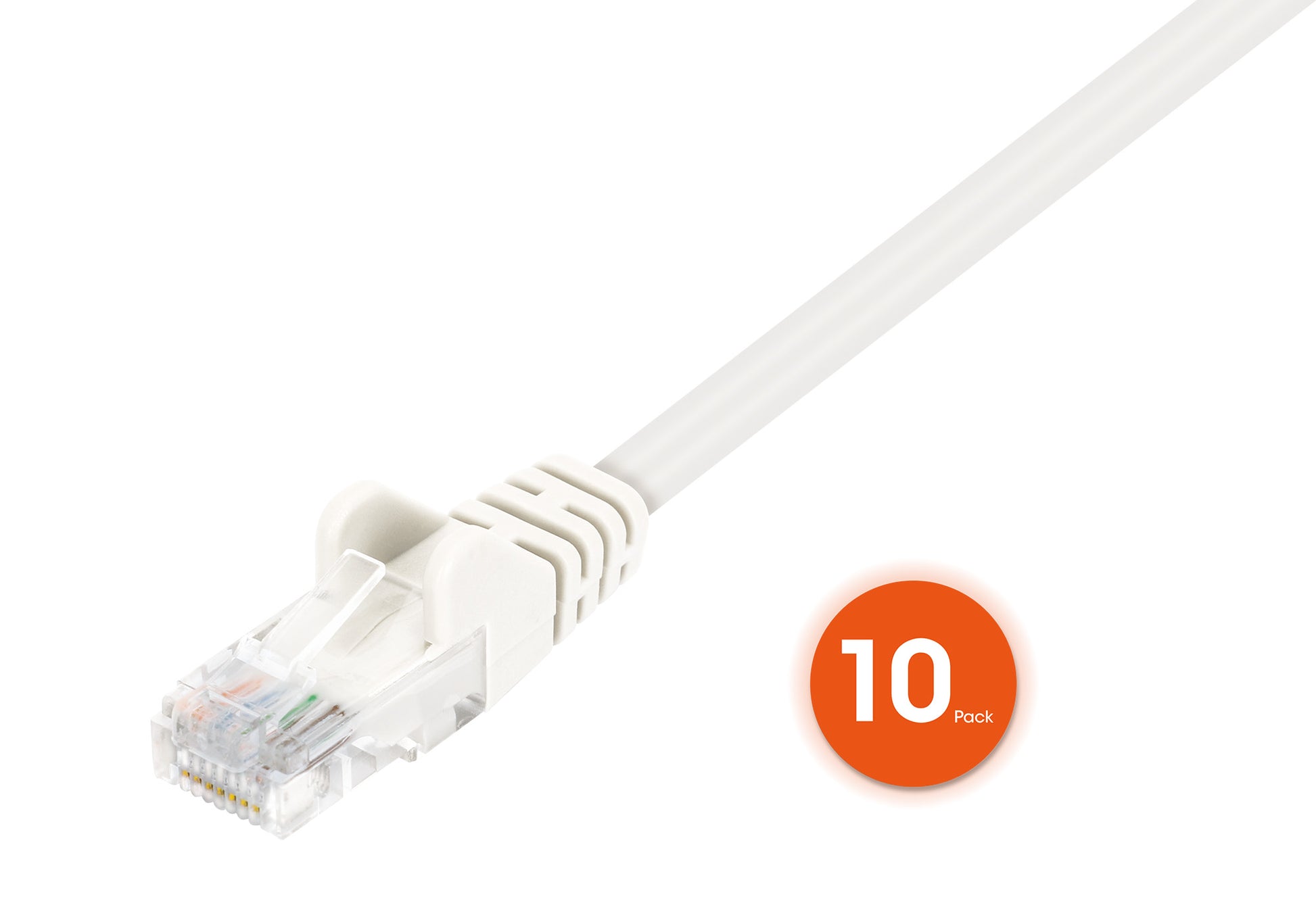 Cat6 U/UTP Premium Network Patch Cable, 2 m (7 ft.), White, 10-Pack Image 3