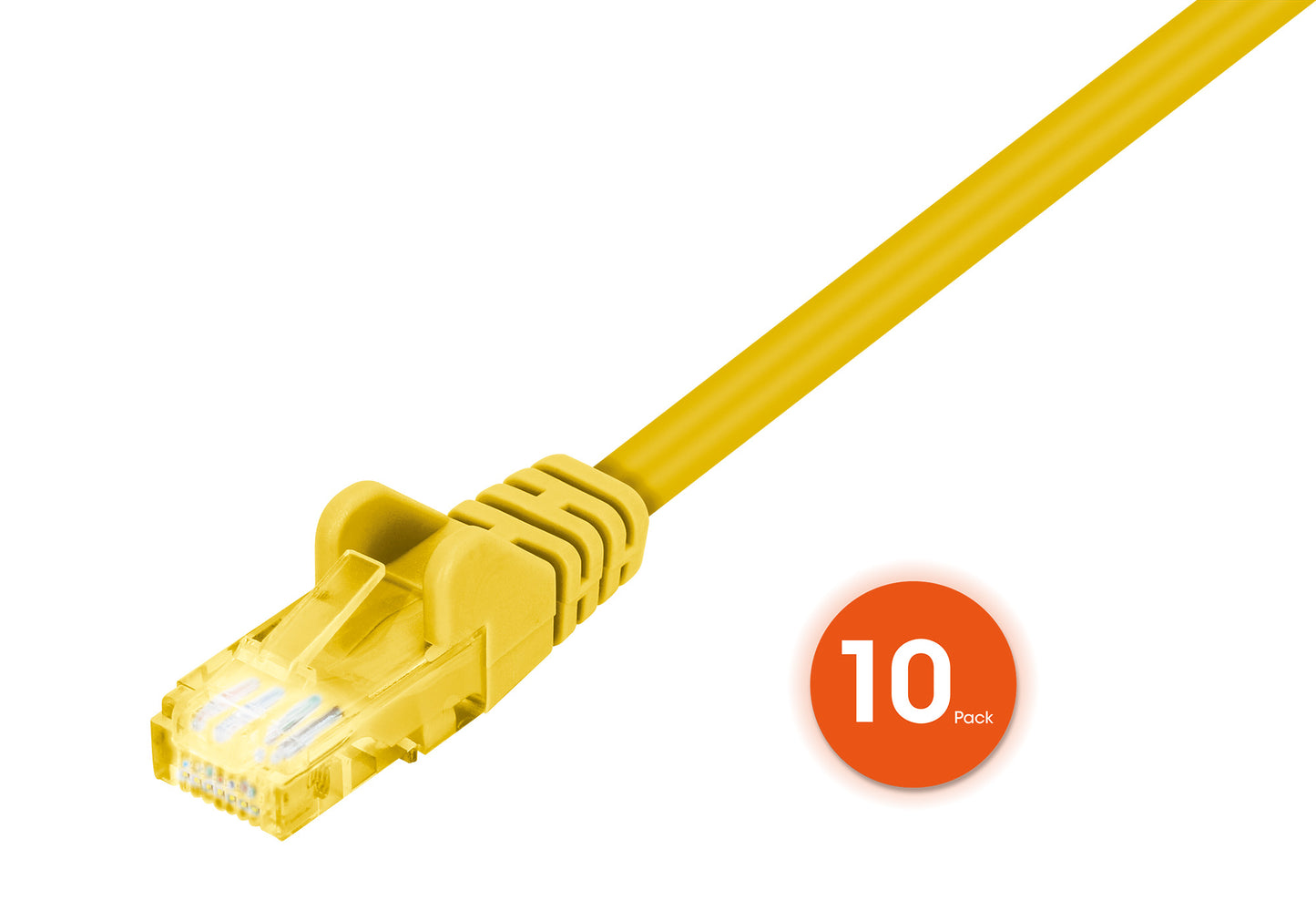 Cat6 U/UTP Premium Network Patch Cable, 0.5 m (1.5 ft.), Yellow, 10-Pack Image 3