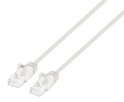 Cat6 U/UTP Slim Network Patch Cable, 1.5 ft., White Image 1
