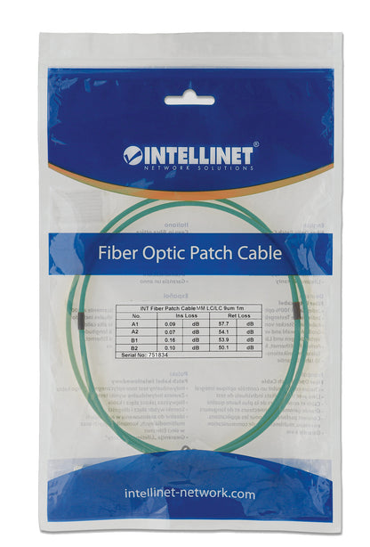 1 m LC to LC UPC Fiber Optic Patch Cable, 2.0 mm, Duplex, OFNR, OM3 Multimode, Aqua Image 5