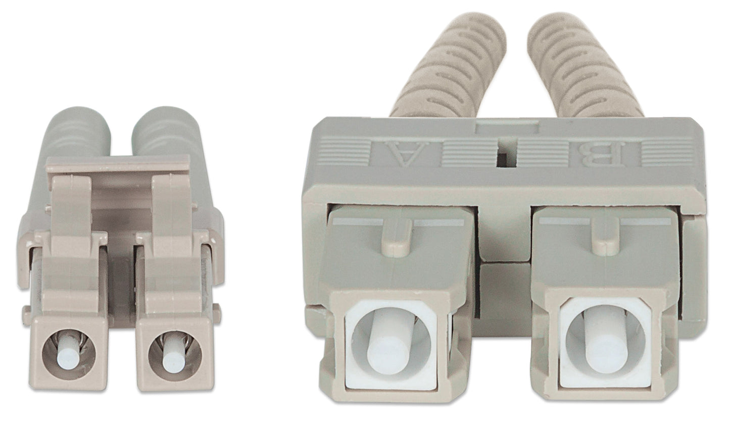 15 m LC to SC UPC Fiber Optic Patch Cable, 2.0 mm, Duplex, OFNR, OM3 Multimode, Aqua Image 4