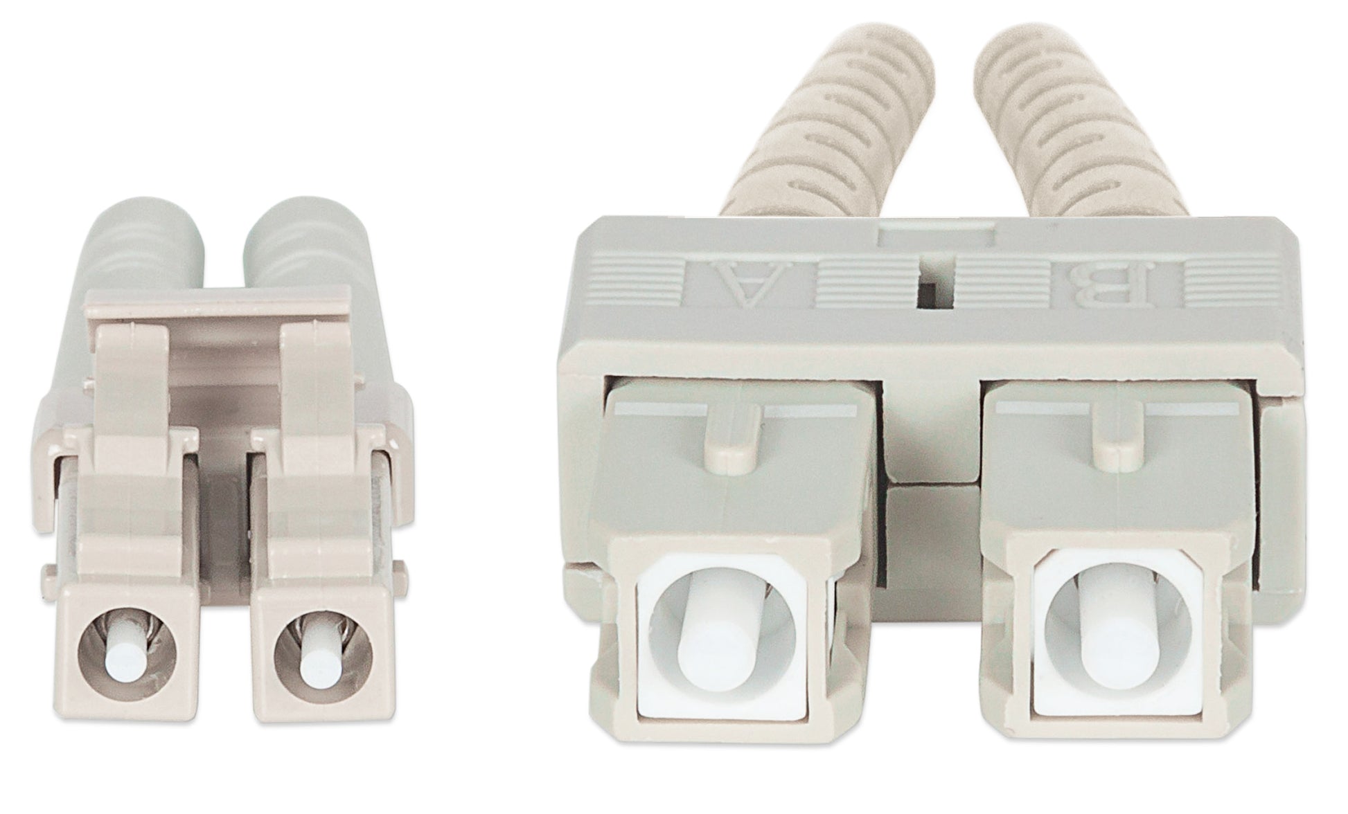 3 m LC to SC UPC Fiber Optic Patch Cable, 2.0 mm, Duplex, OFNR, OM4 Multimode, Aqua Image 4