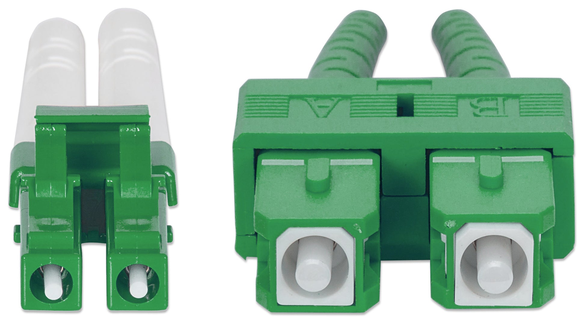 1 m LC to SC APC Fiber Optic Patch Cable, 2.0 mm, Duplex, OFNR, Singlemode BIF, Yellow Image 4
