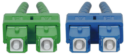 2 m SC UPC to SC APC Fiber Optic Patch Cable, 2.0 mm, Duplex, OFNR, Singlemode BIF, Yellow Image 4