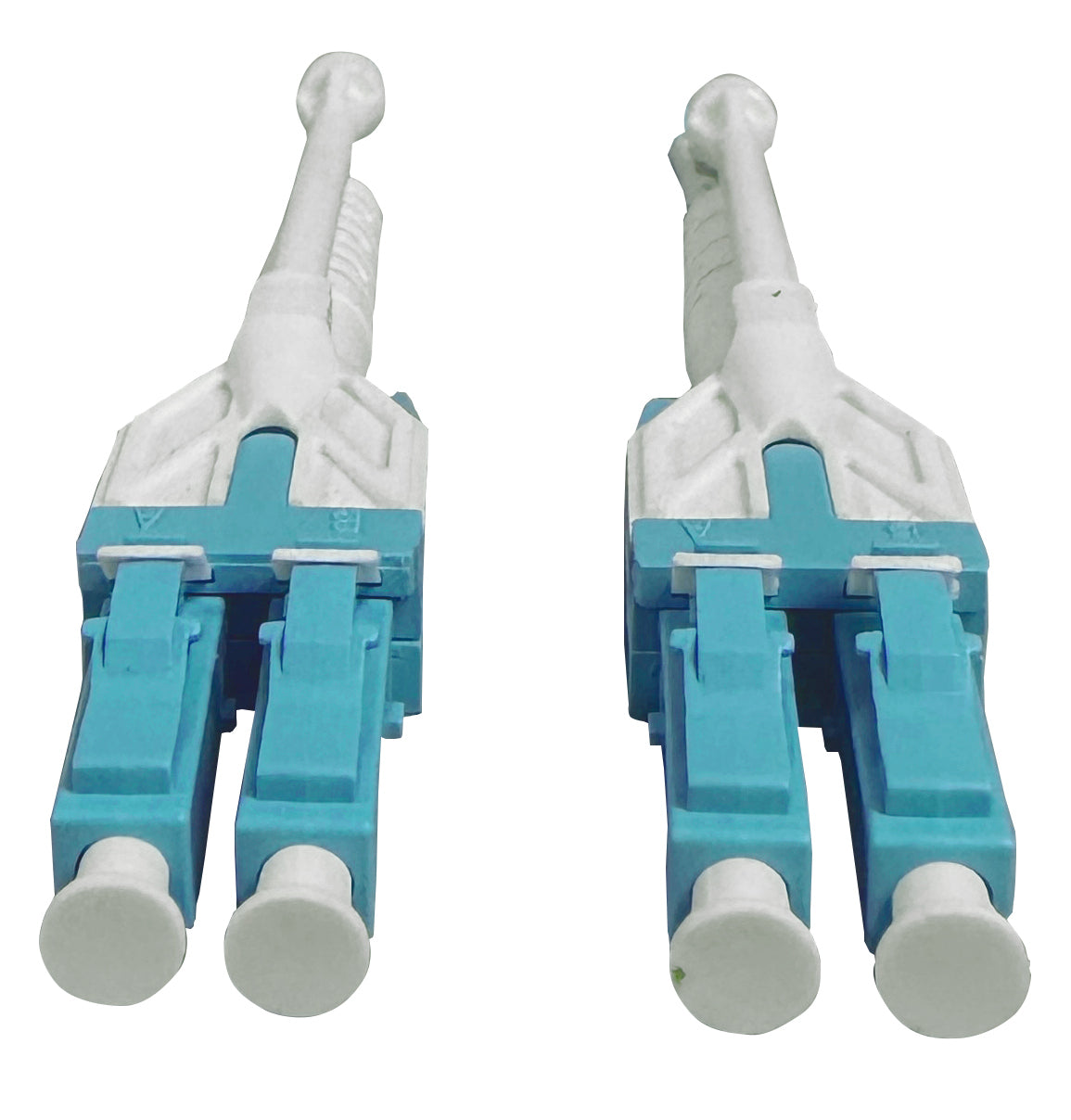 1 m LC to LC UPC Fiber Optic Patch Cable, Uniboot Pull-push tab, 2.0 mm, Duplex, OFNR, OM3 Multimode, Aqua Image 3
