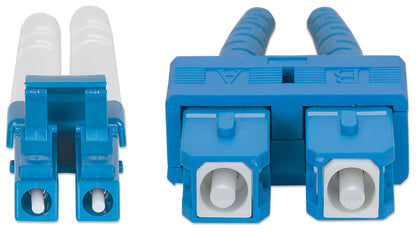 2 m LC to SC UPC Fiber Optic Patch Cable, 2.0 mm, Duplex, OFNR, Singlemode BIF, Yellow Image 4