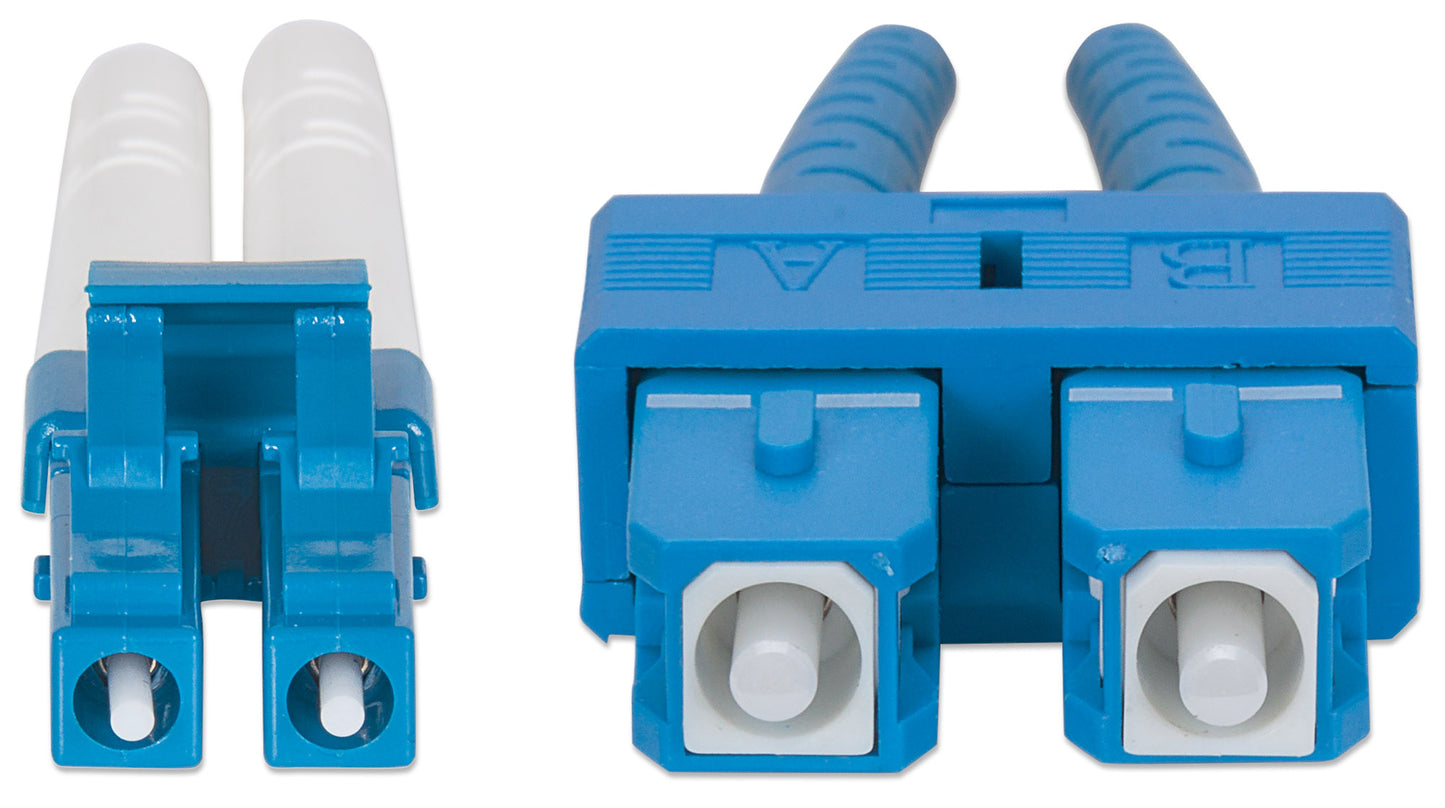 15 m LC to SC UPC Fiber Optic Patch Cable, 2.0 mm, Duplex, OFNR, Singlemode BIF, Yellow Image 4