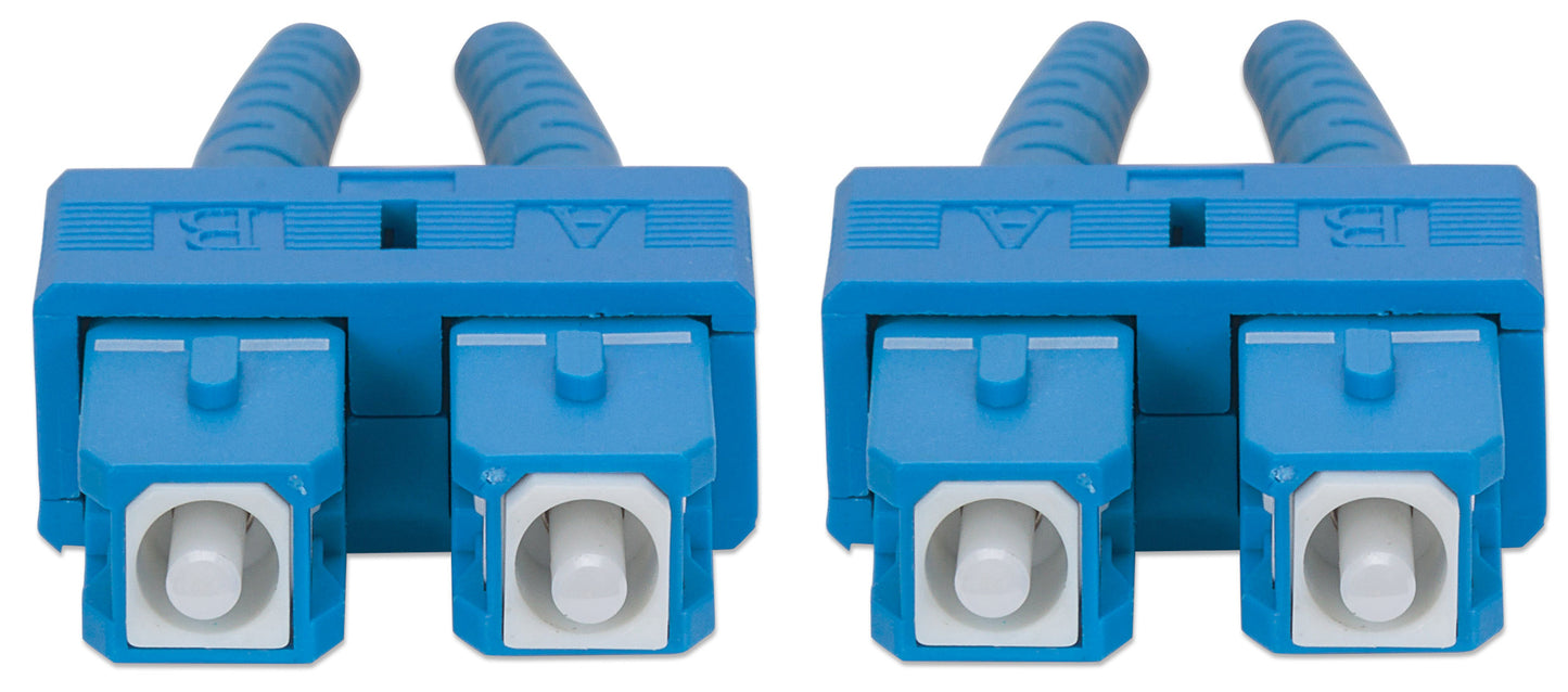 10 m SC to SC UPC Fiber Optic Patch Cable, 2.0 mm, Duplex, OFNR, Singlemode BIF, Yellow Image 4