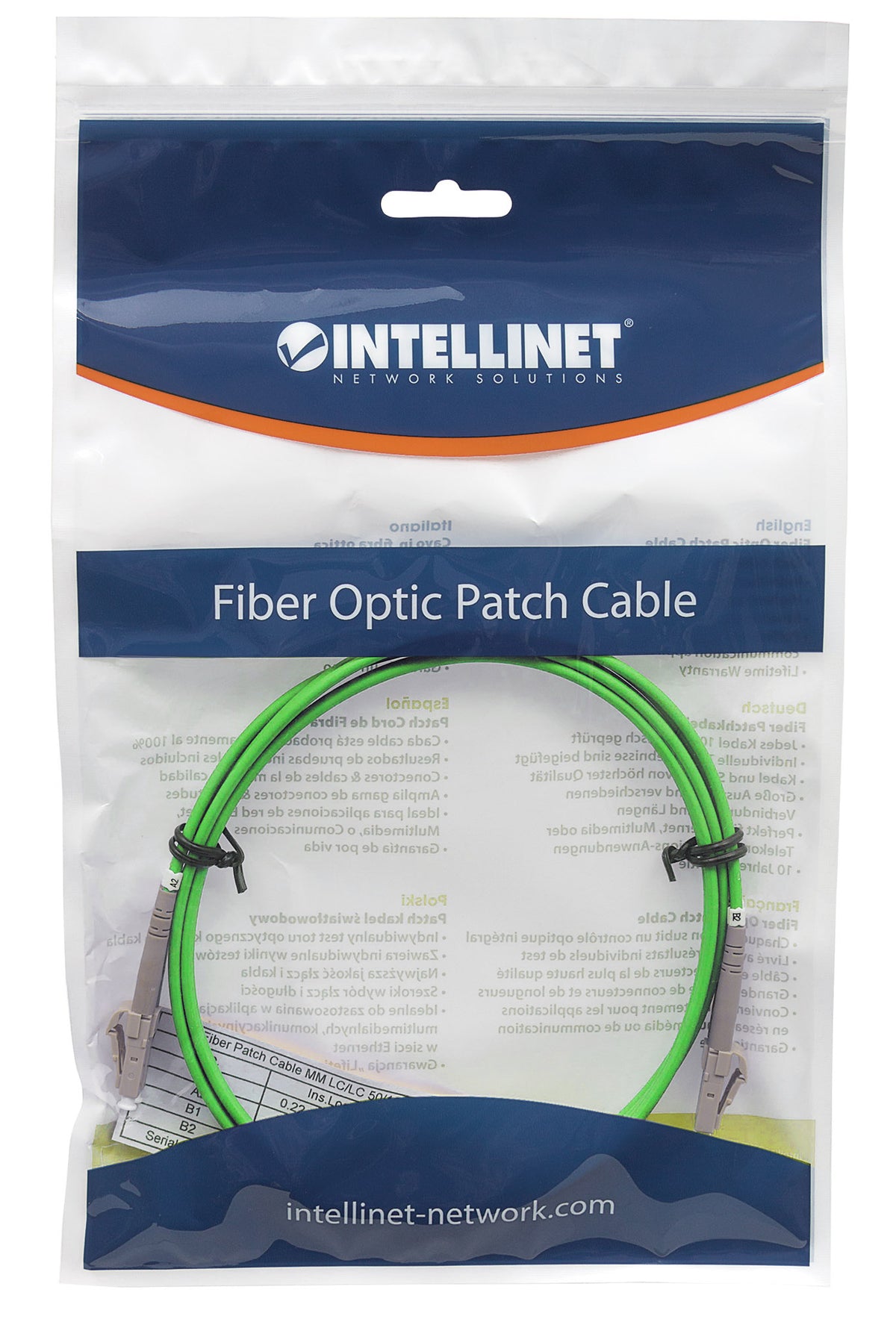 3 m LC to LC UPC Fiber Optic Patch Cable, 2.0 mm, Duplex, OFNR, OM5 Multimode, Lime Green Image 5
