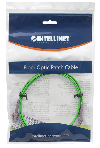 3 m LC to LC UPC Fiber Optic Patch Cable, 2.0 mm, Duplex, OFNR, OM5 Multimode, Lime Green Image 5